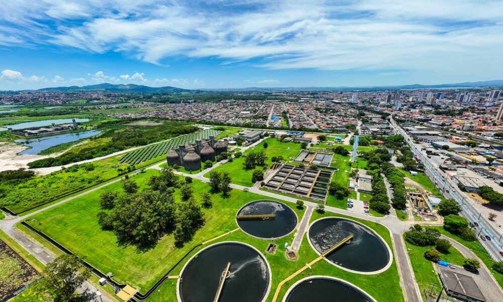 Sanitary Infrastructure can be seen with acity in the background.